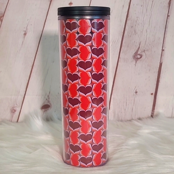 🆕️NWT 2019 Starbucks 16oz Valentines Day Heart Pink Red Travel Insulated Cup - Picture 6 of 13